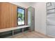 Mudroom with custom cabinets and a window at 182 N Phelps Ave, Winter Park, FL 32789