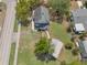 An overhead aerial view showcasing the home's layout, yard, and street access at 1901 10Th St, St Cloud, FL 34769