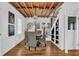 Dining area with wood-beam ceiling and stylish decor at 1901 10Th St, St Cloud, FL 34769