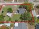 Aerial view of the property with clear, distinct visualization of the property lines at 1901 10Th St, St Cloud, FL 34769