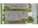 A home's roof and backyard are captured in this bird's eye view at 2136 J Lawson Blvd, Orlando, FL 32824