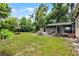 Spacious backyard featuring lush greenery, patio seating, and mature trees at 2312 Vivada St, Orlando, FL 32803