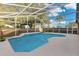 Screened pool with clear blue water at 2643 Alamosa Pl, Lake Mary, FL 32746