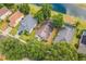 Bird's eye view of cozy homes with backyard pools at 6702 Imperial Oak Ln, Orlando, FL 32819