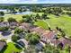 A breathtaking aerial view features homes near a lush golf course and lake, offering an idyllic blend of luxury and nature at 8150 Prestbury Dr, Orlando, FL 32832