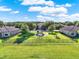 A scenic aerial view showcases a playground between well-maintained homes, perfect for Gathering enjoyment and neighborhood gatherings at 8150 Prestbury Dr, Orlando, FL 32832