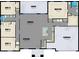 Layout of the home with four bedrooms, large living area, lanai, kitchen and a two car garage at 0 Overton St, Orlando, FL 32833