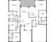 Detailed floor plan illustrating the layout of the home, including bedrooms, bathrooms, kitchen, and living areas at 10 Alicante Ct, Kissimmee, FL 34758