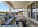 Inviting covered patio, perfect for outdoor relaxation with comfortable furnishings and lake views at 13139 Stanthorne Ave, Orlando, FL 32832