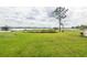 Large grassy backyard with waterfront views and access to the lake with private docks at 1354 S Shore Dr, St Cloud, FL 34771