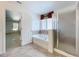 Ensuite bathroom with a garden tub and separate shower at 1513 Blue Sky Way, Clermont, FL 34714