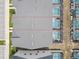Aerial view of townhomes featuring backyard pools and patios at 1632 Tropical Palms Circle, Kissimmee, FL 34747