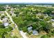 Scenic aerial view of a neighborhood, showcasing lush greenery and well-maintained residential streets, enhancing the property's appeal at 1701 E Bay St, Winter Garden, FL 34787
