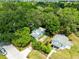 Aerial view of a property surrounded by mature trees, showcasing the home and neighborhood at 1701 E Bay St, Winter Garden, FL 34787