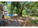 Expansive backyard area surrounded by lush trees, with shade and plenty of space at 1701 E Bay St, Winter Garden, FL 34787