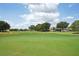 Lush golf course with vibrant green grass, mature trees, and picturesque homes in the background at 26609 Bull Run, Leesburg, FL 34748