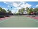 Well-maintained tennis court offers a great space for recreation and friendly matches under sunny skies at 26609 Bull Run, Leesburg, FL 34748