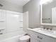 Bright bathroom featuring a tub and a vanity with a marble countertop at 3208 W Tower Ct, Kissimmee, FL 34741