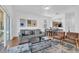 Open floor plan showcases a comfortable living room adjacent to a dining area and kitchen at 4143 Calabria Ave, Davenport, FL 33897