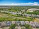 Aerial view of neighborhood featuring lush greenery and multiple homes with blue skies at 473 Oviedo Blvd, Oviedo, FL 32765