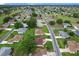 Aerial view displays houses located near a golf course with lush green fairways in a tranquil community at 5076 Nw 21St Loop, Ocala, FL 34482