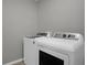 Clean and functional laundry area featuring a modern washer and dryer set at 523 Tortugas St, Haines City, FL 33844
