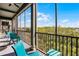 Enjoy the view from this spacious screened-in lanai with comfortable seating, perfect for relaxing at 14200 Avalon Rd # 409, Winter Garden, FL 34787
