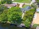 Beautiful shot of a waterfront home featuring lush greenery and a private dock perfect for boating at 2491 Island Dr, Longwood, FL 32779