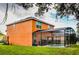 Large fenced-in backyard with a screened-in pool, offering privacy and outdoor enjoyment at 2660 Santosh Cv, Kissimmee, FL 34746
