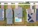 Birds eye view of home with grey roof including private backyard pool, surrounded by green lawn and neighboring homes at 2841 Willowseed Ln, St Cloud, FL 34772