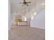 Open floor plan with high ceilings, kitchen with a bar, light fixtures and lots of natural light at 2903 Joseph Cir, Oviedo, FL 32765