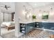 Bright bathroom with double vanity, stylish tile floors, and an open view to the main bedroom at 2918 Wessex St, Orlando, FL 32803