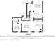 Main level floor plan displaying the layout of the kitchen, living room, and bedroom with dimensions and appliance locations at 294 Hunt St, Clermont, FL 34711