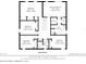 Second level floor plan showcasing bedroom and bathroom layouts with dimensions and closet spaces at 294 Hunt St, Clermont, FL 34711