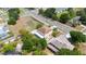 Aerial view of a private backyard with a pool, patio, and lush greenery, offering an outdoor entertainment space at 294 Hunt St, Clermont, FL 34711