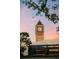 Exterior shot of the clock tower on top of Ye Personal Topgolf Swing Suite at 8045 Lost Shaker Ln, Kissimmee, FL 34747