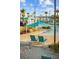Relaxing pool with beach entry, lounge chairs, and turquoise umbrellas, creating a serene vacation atmosphere at 8045 Lost Shaker Ln, Kissimmee, FL 34747