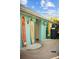 Unique restroom building adorned with surfboards and beachy accents at 8045 Lost Shaker Ln, Kissimmee, FL 34747