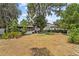Expansive backyard with manicured trees, a patio, luscious grass, and privacy hedges at 913 Moss Ln, Winter Park, FL 32789