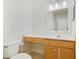 Clean half-bath with a pedestal sink and toilet with tile floors at 939 Glen Abbey Cir, Winter Springs, FL 32708