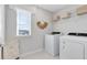 A practical laundry room with modern appliances, shelving, and a window for natural light at 11328 Blue Bay Dr, Orlando, FL 32832