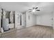 Spacious basement area with neutral paint, sleek floors, and utilities at 157 Ambergate Ct, Debary, FL 32713