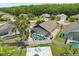 An overhead shot reveals a screened pool and backyard, offering great privacy and outdoor enjoyment at 219 Old Mill Cir, Kissimmee, FL 34746