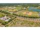 Overhead view of well-maintained community baseball fields and outdoor recreation areas at 3697 Rolling Hills Ln, Apopka, FL 32712