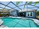 Beautiful backyard pool with a screened enclosure, providing a private oasis for swimming and relaxation at 3697 Rolling Hills Ln, Apopka, FL 32712