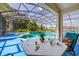 Outdoor screened pool and patio area is perfect for entertaining and relaxation at 4640 Eagle Peak Dr, Kissimmee, FL 34746