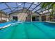 Backyard with a screened-in pool, covered patio, and plenty of seating, ideal for gatherings at 4640 Eagle Peak Dr, Kissimmee, FL 34746