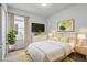 Inviting bedroom with a queen bed, natural light, and trendy accents, creating a peaceful and comfortable atmosphere at 5079 Royal Point Ave, Kissimmee, FL 34746