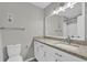 Neutral bathroom featuring a granite vanity top, white cabinets, and shower-tub combination at 514 Orange Dr # 31, Altamonte Springs, FL 32701