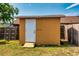 Backyard shed perfect for storing tools and lawn equipment to keep your garage clutter-free at 7616 Southwick St, Orlando, FL 32818